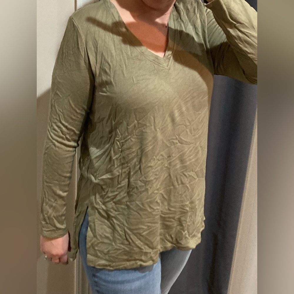 Loft outlet lounge size XL green tunic length top